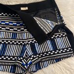 J.Crew Black and Blue Shorts with Geometric Pattern size 00 brand new Photo 2