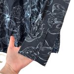 Lela Rose Butterfly Print Cotton Long Sleeve Shirt 8 Navy Blue Photo 5