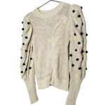 Marie Oliver Bridget Knit Bauble Detail Gathered Sleeves 100% Cotton Sweater S Photo 8