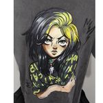 Billie Eilish Unisex Anime Graphic Crew Neck Casual Music Tee 100% Cotton Sz L Photo 4