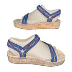 Born Sirena Navy Sandals Womens 9 Cork Footbed Comfort Shoes Blue Photo 0