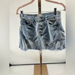 We The Free distressed button fly denim mini skirt size 27 100% cotton Photo 13