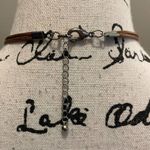 Beaded Necklace Chunky BOHO Leather Cord Orange Pink Gold Bougie Fashion Jewelry Photo 3