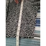Topshop  Crop Top, Women's Black White Zebra Print Full Zip Short Sleeve Size 8 Photo 3