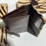 Lot Of 4 Real Handmade Animal Print Fur Leather Loop Closure Wallet/Hand Clutch Photo 13