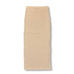 Princess Polly EUC Beige Ribbed Knit Midi Skirt with Side Slit Womens 2 Photo 1