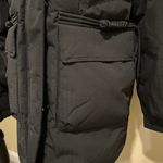 Real raccoon fur collar down winter jacket coat parka puffer trench coat bomber Black Size M Photo 9