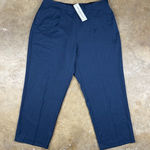 Alfred Dunner Pants Women’s 16W Navy Blue Classic Fit Pull-On Slacks NWT Photo 0