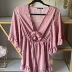 SheIn Pink and white polka dot romper Photo 0