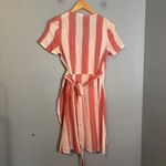 Marine layer  Womens Frances Wrap Mini Dress Red White Stripe‎ Size Small Linen Photo 8