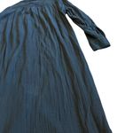 Gap Black Gauze Midi Length Dress Long Sleeve Button Down 100% Cotton Size Small Photo 9