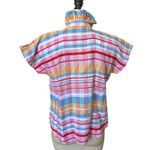 Never A Wallflower NWT Vicki Short Sleeve Top Size XS Spanish Plaid Stripe Photo 4