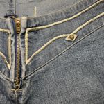 VTG Y2K Embroidered Crest Jeans Womens 29 Flare‎ Low Rise Embellished Denim 90s Blue Photo 2