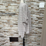 Max Studio  women linen top hi-low striped Sz M oversized Photo 4