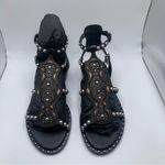 Ash NWB  Women's Plaza Leather T-Strap Sandals size 37 US 6.5 black leather Photo 5