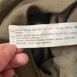 ZARA Olive Green Fitted Hem Cropped Jersey Knit Sweatshirt Photo 9