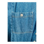 Karin Stevens Vintage Denim Jean Dress Jumper Button Down Women Size 12 Photo 4