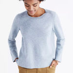 Madewell Light Blue Sweater with Lace-Up Back Photo 0