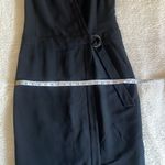 Lafayette 148  Wrap Belted Cap Sleeve Black Dress Size 8‎ Photo 6