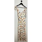 ASTR  the Label Allexina Printed Tie Shoulder Midi Dress in Ivory Fruit Cocktail Photo 7