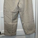 Harvé Benard 🛍️ Harve Benard Beige Woven Linen Blend Cropped Dress Pants Size 12 NWT Photo 5
