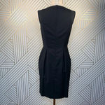 Adam Lippes Sheath‎ Dress Straight Sleeveless Pencil Wool Cashmere Black Size 0 Photo 6