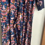 Boden Belgrave Jumpsuit Silk Navy Flourish Scatter Blue Size 6 Photo 12