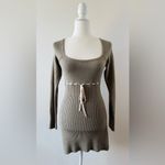 Urban Outfitters BDG  Long Sleeve Edison Mini Dress Olive Green Size M NWT Photo 4