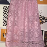 Vintage Deena Pink Lace Slip Skirt Small Photo 0