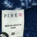 PINK - Victoria's Secret PINK Fleece Pajamas Blue White Snowflake Print Size 3X Photo 7