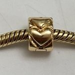 Pandora New (2) 14k Yellow Gold Heart Clip Charm - 750243 (set of 2) plus GIFT Photo 3