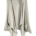 Joie  Cashmere Hooded Cardigan Small Waterfall Open Front Sleeveless Beige Soft Photo 0