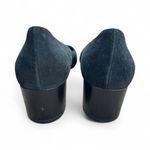 Aquatalia  Black Suede Block Heel Pumps Size 9 Photo 4