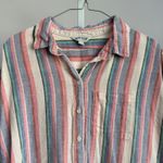 Orvis ‎ Classic Collection Women's Striped Linen Blend Button-Down Top Photo 1