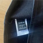 SheIn Vegan Leather Black Top  Size Small side zipper Photo 3