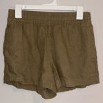 Old Navy  Women's Olive Linen Blend High Waist Shorts Photo 0