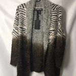 NWT OLIVER WO SZ MED ANIMAL PRINT SWEATER. SOFT AND COMFY OPEN FRONT Photo 1