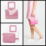 STAUD 💕💕 Mini Shirley Tote Bag ~ Clear Pink NWT Photo 4