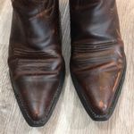 Ariat  Snip Toe Brown Leather Cowgirl Boots Scallop Photo 4