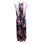 Anthropologie  Dark Navy Bohemian Floral Tiered Halter Maxi Dress Size Medium Photo 5