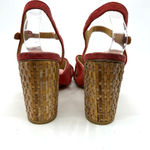 Soludos  Olivia Heels Suede Red Sandals 8 US Photo 6