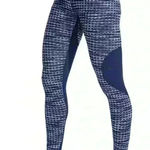 Nike Pro Hyper Warm Women's Fleece Training Tights Navy Blue Knit Size M Photo 0