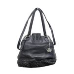 Brighton  Vintage Leather Woven Satchel Black Photo 3