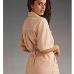 Anthropologie  Pilcro dress Short Sleeve Destructed Denim Mini medium NEW Pink Photo 7