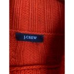 J.Crew Wool Cambridge Chunky Cable Knit Turtleneck Sweater Long Sleeve S Red Photo 8