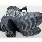 Rampage Women’s  Black Python Chunky‎ Heeled Moto Combat Boots Sz 7.5  90s Photo 4