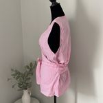 BeachLunchLounge NWT Beach LunchĀ Lounge Wrap Top. Pink Gingham.āSize Largeā Photo 2