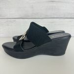 Anne Klein  Black Hadya Wedge Sandals Women's Size 7.5 Summer Going‎ Out Career Photo 5