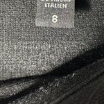 Eileen Fisher  Black Striped Square Neck Stretch Bodycon Straight Dress Women's 8 Photo 6