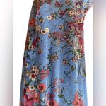 WAYF  Botanical Flyaway Cornflower Blue Floral Women’s Sleeveless Maxi Dress Lrg Photo 7